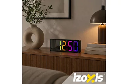 LED ceas de birou colorat – ceas cu ecran și termometru