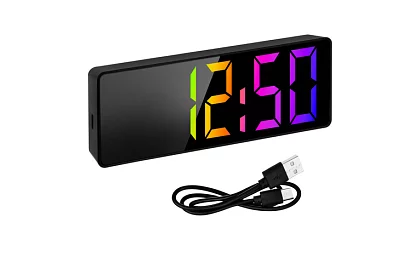 LED ceas de birou colorat – ceas cu ecran și termometru