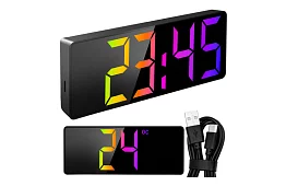 LED ceas de birou colorat – ceas cu ecran și termometru
