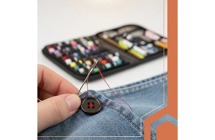 Set de cusut 129 de piese – kit de cusut de călătorie