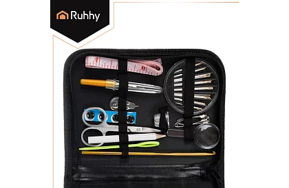 Set de cusut 129 de piese – kit de cusut de călătorie