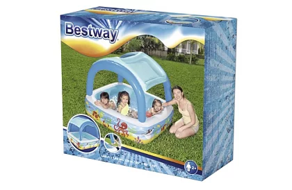 Piscină gonflabilă cu copertină – 265 litri, B52192