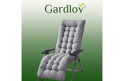 Perna matlasată pentru scaune de grădină 173 × 50 × 5 cm – gri