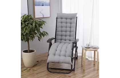 Perna matlasată pentru scaune de grădină 173 × 50 × 5 cm – gri