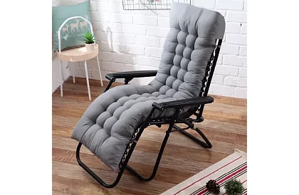 Perna matlasată pentru scaune de grădină 173 × 50 × 5 cm – gri