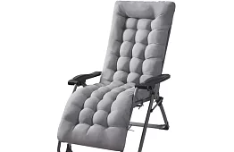 Perna matlasată pentru scaune de grădină 173 × 50 × 5 cm – gri