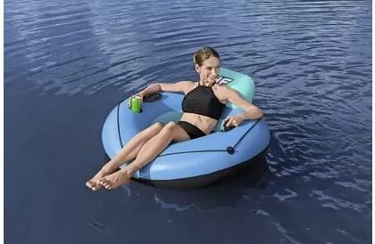 Cerc de înot gonflabil cu suport și suport pentru băut – B43108