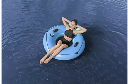 Cerc de înot gonflabil cu suport și suport pentru băut – B43108