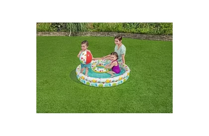 Bazină gonflabilă 3 în 1 + cerc și minge – B51124