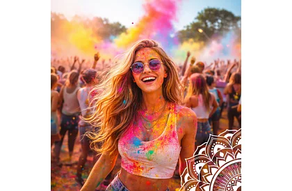 Set de pulberi colorate Holi Powder 6×100 g