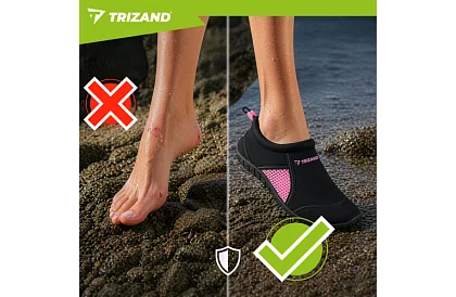 Încălțăminte pentru apă – antiderapantă 5 mm, uscare rapidă – negru-roz, mărimea 36