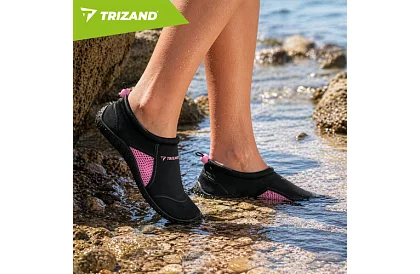 Încălțăminte pentru apă – antiderapantă 5 mm, uscare rapidă – negru-roz, mărimea 36
