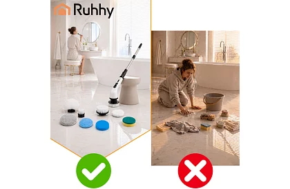 Perie electrică de curățare rotativă - Spin Scrubber + 9 capete