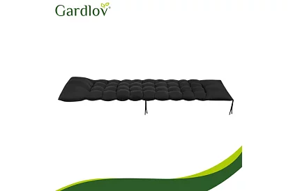 Perna matlasată pentru scaune de grădină 180 × 56 × 9 cm – negru