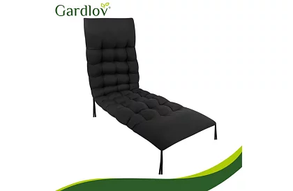 Perna matlasată pentru scaune de grădină 180 × 56 × 9 cm – negru