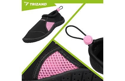 Încălțăminte pentru apă – antiderapantă 5 mm, uscare rapidă – negru-roz, mărimea 38