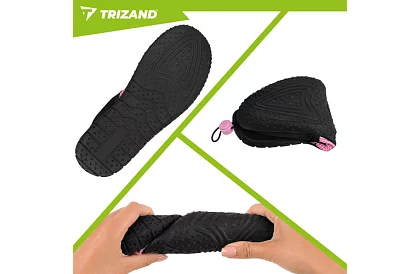 Încălțăminte pentru apă – antiderapantă 5 mm, uscare rapidă – negru-roz, mărimea 37