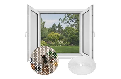 Plasă de țânțari, plasă pentru fereastră 160 × 130 cm – albă