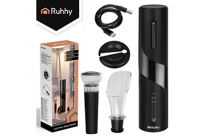 Deschizător electric de vin cu accesorii