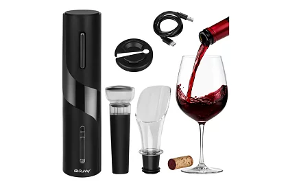 Deschizător electric de vin cu accesorii