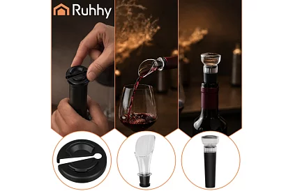 Deschizător electric de vin cu accesorii