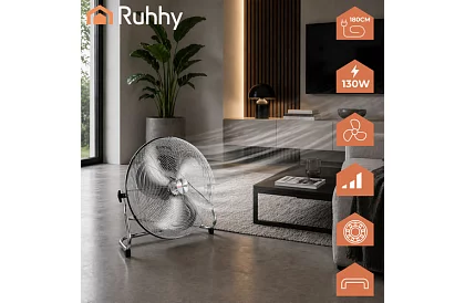 Ventilator 50 cm, 130 W – metalic, 3 viteze