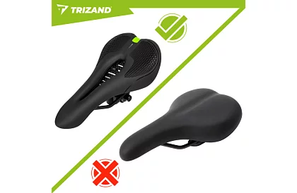 Scaun de bicicletă cu perne 28 × 14 cm – negru