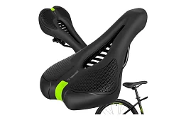 Scaun de bicicletă cu perne 28 × 14 cm – negru