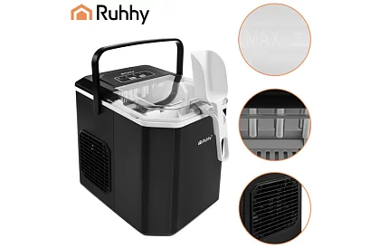 Fabricant de cuburi de gheață 1,2 l – 12 kg / 24 h – negru