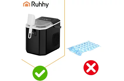 Fabricant de cuburi de gheață 1,2 l – 12 kg / 24 h – negru