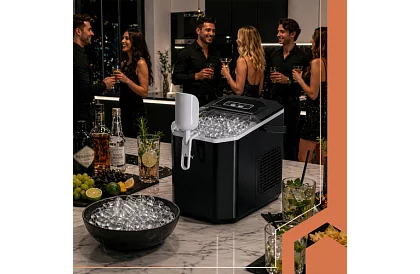 Fabricant de cuburi de gheață 1,2 l – 12 kg / 24 h – negru