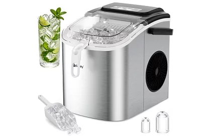 Mașina de făcut cuburi de gheață 1,2 l – 12 kg / 24 h - argintie