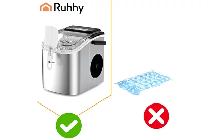 Mașina de făcut cuburi de gheață 1,2 l – 12 kg / 24 h - argintie