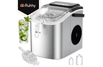 Mașina de făcut cuburi de gheață 1,2 l – 12 kg / 24 h - argintie