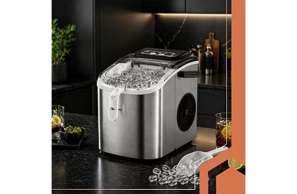 Mașina de făcut cuburi de gheață 1,2 l – 12 kg / 24 h - argintie