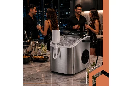 Mașina de făcut cuburi de gheață 1,2 l – 12 kg / 24 h - argintie