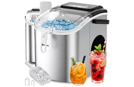 Mașina de făcut cuburi de gheață 1,2 l – 12 kg / 24 h - argintie