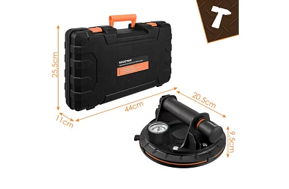 Suport vacuum 2 bucăți în husă pentru plăci, gresie și sticlă – capacitate de încărcare 200 kg