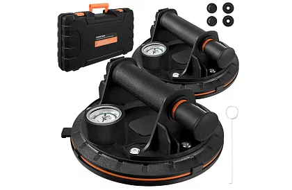 Suport vacuum 2 bucăți în husă pentru plăci, gresie și sticlă – capacitate de încărcare 200 kg