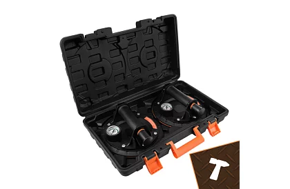 Suport vacuum 2 bucăți în husă pentru plăci, gresie și sticlă – capacitate de încărcare 200 kg