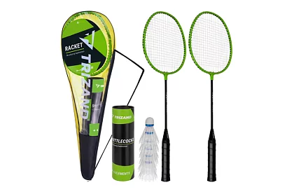 Set de badminton – 2 rachete, 6 petice și o husă