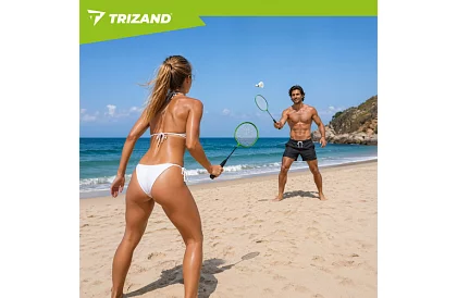 Set de badminton – 2 rachete, 6 petice și o husă