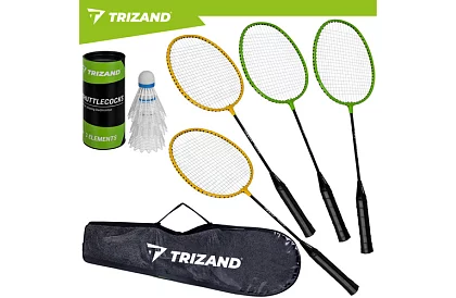 Set de badminton – 4 rachete, 3 shuttlecock-uri și o husă