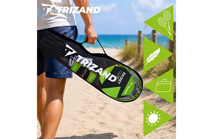 Set de badminton – 4 rachete, 3 shuttlecock-uri și o husă