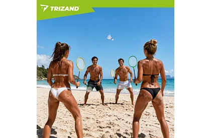 Set de badminton – 4 rachete, 3 shuttlecock-uri și o husă