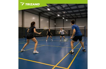 Set de badminton – 4 rachete, 3 shuttlecock-uri și o husă