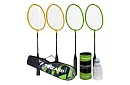 Set de badminton – 4 rachete, 3 shuttlecock-uri și o husă
