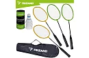 Set de badminton – 4 rachete, 3 shuttlecock-uri și o husă