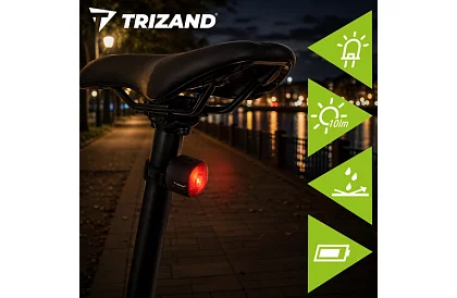 Lampa LED spate pentru bicicletă – 6 moduri, IP66