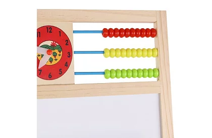 Tablă de lemn dublă pentru copii 6 în 1 + accesorii